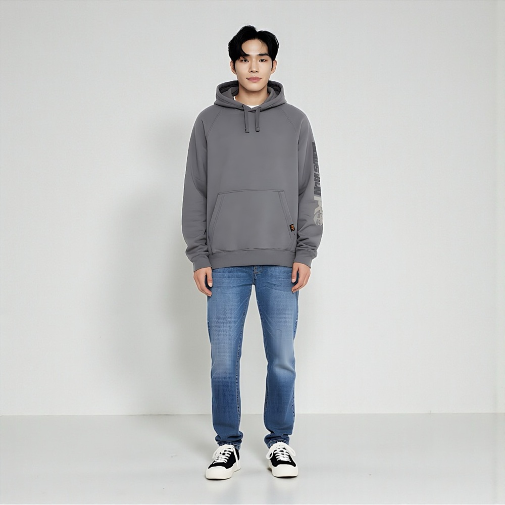 Timberland Pro Honcho Men’s Sport Gray Pullover Hoodie Sz XL - Picture 2 of 15